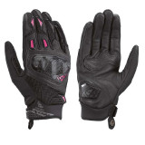 Manusi femei Roadster vara piele/textil Ixon model Rise Air 2 LS culoare: negru/fuchsia - degete tactile