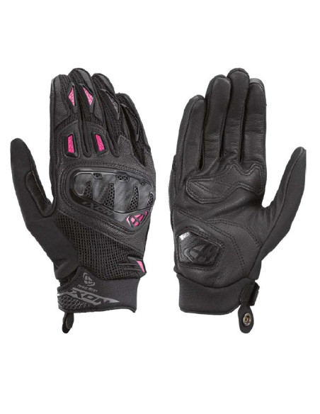 Manusi femei Roadster vara piele/textil Ixon model Rise Air 2 LS culoare: negru/fuchsia - degete tactile