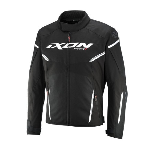 Geaca (jacheta) motociclete barbati Racing/Roadster Ixon vara model Striker 2 AIR C-Sizing MS culoare: negru/alb (marimi special