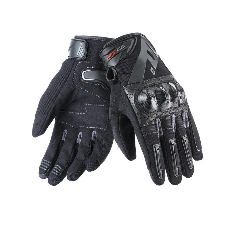 Manusi barbati Racing/Naked vara Seventy model SD-N14 negru/gri - degete tactile