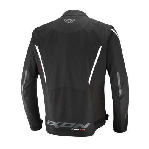 Geaca (jacheta) motociclete barbati Racing/Roadster Ixon vara model Striker 2 AIR C-Sizing MS culoare: negru/alb (marimi special 2