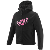 Geaca (hanorac tip hoodie) motociclete copii Urban Ixon vara model Touchdown Kids culoare: negru/roz