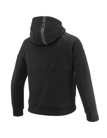 Geaca (hanorac tip hoodie) motociclete copii Urban Ixon vara model Touchdown Kids culoare: negru/roz