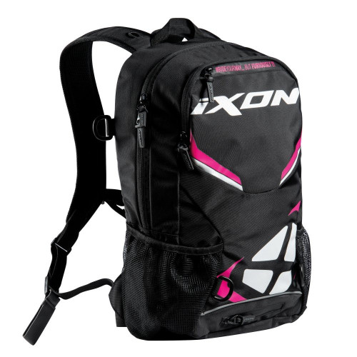 Rucsac (ghiozdan) moto Ixon model R-Tension 23 – culoare: negru/alb/fuchsia (roz)