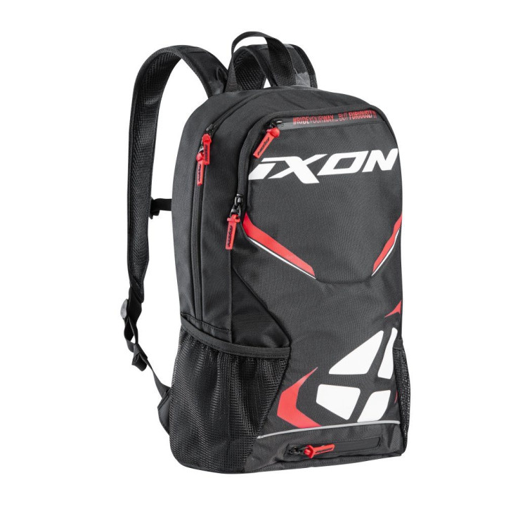 Rucsac (ghiozdan) moto Ixon model R-Tension 23 – culoare: negru/alb/rosu