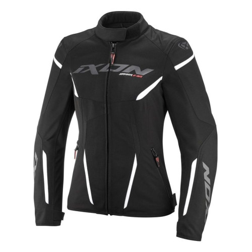 Geaca (jacheta) motociclete femei Racing/Roadster Ixon vara model Striker 2 AIR WP LS culoare: negru/alb
