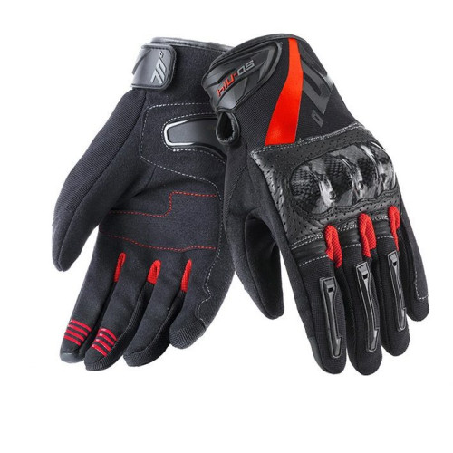 Manusi barbati Racing/Naked vara Seventy model SD-N14 negru/rosu - degete tactile