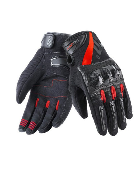 Manusi barbati Racing/Naked vara Seventy model SD-N14 negru/rosu - degete tactile