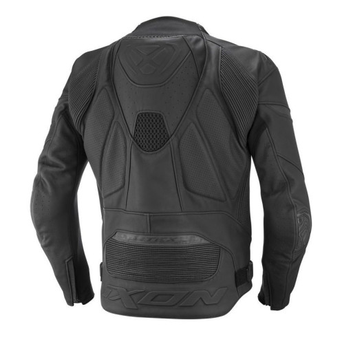 Geaca (jacheta) motociclete barbati piele Racing Ixon vara model Vortex 3 MS culoare: negru/negru 2