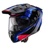 Casca adventure/off road Caberg model Tanami SV Scram O4 negru/albastru/rosu lucios Pinlock ready - lentila Pinlock inclusa