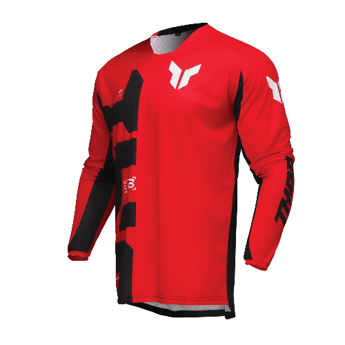 Tricou (bluza) cross-enduro Thor model Launchmode Forge culoare: negru/alb/rosu 2