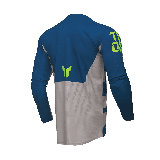 Tricou (bluza) cross-enduro Thor model Launchmode Forge culoare: albastru/gri/galben fluor