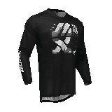 Tricou (bluza) cross-enduro Thor model Launchmode Forge culoare: negru/alb/gri
