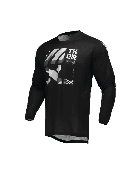 Tricou (bluza) cross-enduro Thor model Launchmode Forge culoare: negru/alb/gri