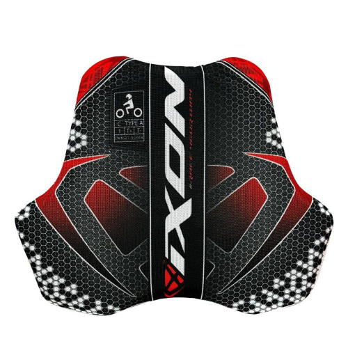 Protectie piept racing (pieptar) Ixon model IX-Race Chest combinezon moto - culoare: negru/alb/rosu