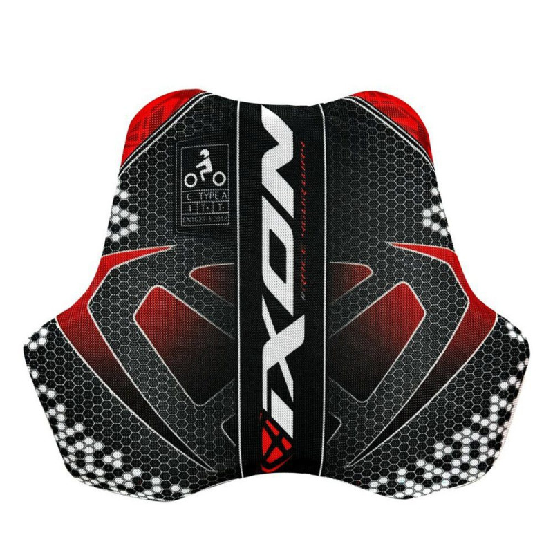 Protectie piept racing (pieptar) Ixon model IX-Race Chest combinezon moto - culoare: negru/alb/rosu