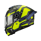 Casca integrala MT Thunder 4 SV Lumex B27 albastru/galben mat (ochelari soare integrati)
