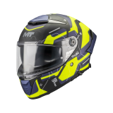 Casca integrala MT Thunder 4 SV Lumex B27 albastru/galben mat (ochelari soare integrati)