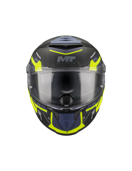 Casca integrala MT Thunder 4 SV Lumex B27 albastru/galben mat (ochelari soare integrati)