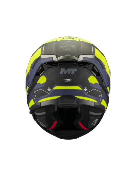 Casca integrala MT Thunder 4 SV Lumex B27 albastru/galben mat (ochelari soare integrati)