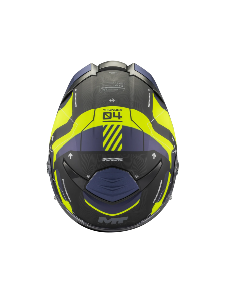 Casca integrala MT Thunder 4 SV Lumex B27 albastru/galben mat (ochelari soare integrati)