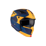 Casca MT Streetfighter SV S Totem C3 galben mat (ochelari soare integrati) - masca (protectie) barbie si cozoroc detasabile - om