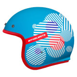 Casca open face MT Le Mans 2 SV Zero F7 albastru lucios (ochelari soare integrati)