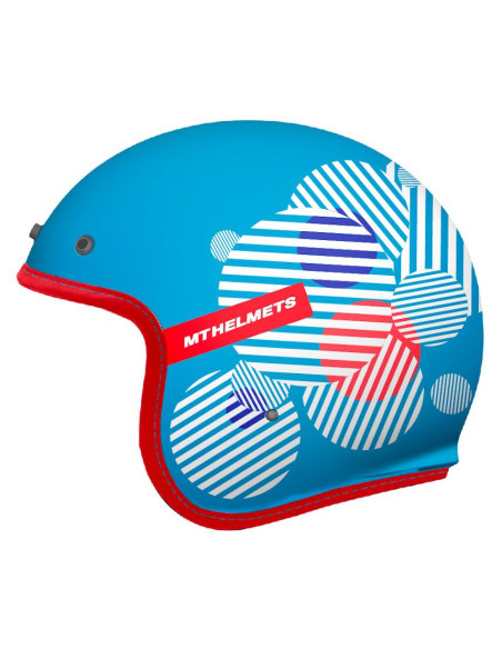 Casca open face MT Le Mans 2 SV Zero F7 albastru lucios (ochelari soare integrati)