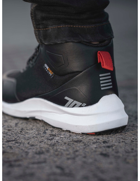 Ghete moto Urban Unisex Seventy model SD-BC4 Vector culoare: negru/rosu/alb