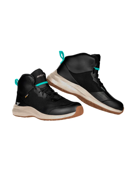 Ghete moto Urban Unisex Seventy model SD-BC4 Vector culoare: negru/turquoise/caramel