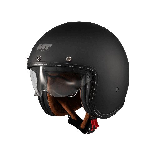 Casca open face motociclete MT Le Mans 2 S SV Pure A1 negru mat (ochelari soare integrati) - omologare noua ECE 22.06