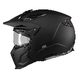Casca MT Streetfighter SV S Pure A1 negru mat (ochelari soare integrati) - masca (protectie) barbie si cozoroc detasabile - omol