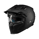 Casca MT Streetfighter SV S Pure A1 negru mat (ochelari soare integrati) - masca (protectie) barbie si cozoroc detasabile - omol