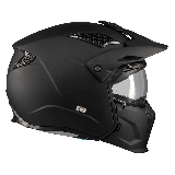 Casca MT Streetfighter SV S Pure A1 negru mat (ochelari soare integrati) - masca (protectie) barbie si cozoroc detasabile - omol