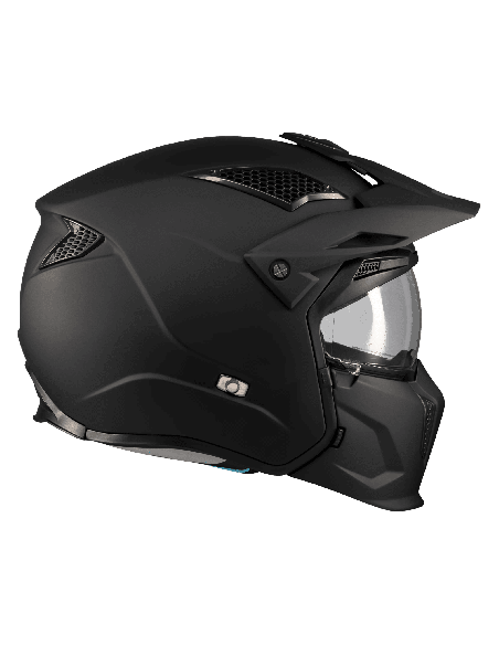 Casca MT Streetfighter SV S Pure A1 negru mat (ochelari soare integrati) - masca (protectie) barbie si cozoroc detasabile - omol