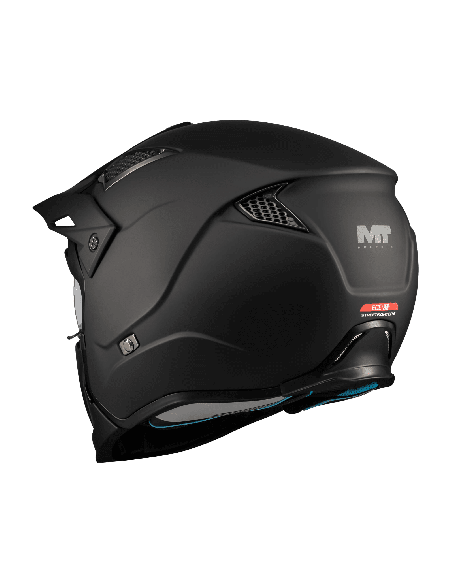 Casca MT Streetfighter SV S Pure A1 negru mat (ochelari soare integrati) - masca (protectie) barbie si cozoroc detasabile - omol