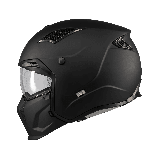 Casca MT Streetfighter SV S Pure A1 negru mat (ochelari soare integrati) - masca (protectie) barbie si cozoroc detasabile - omol