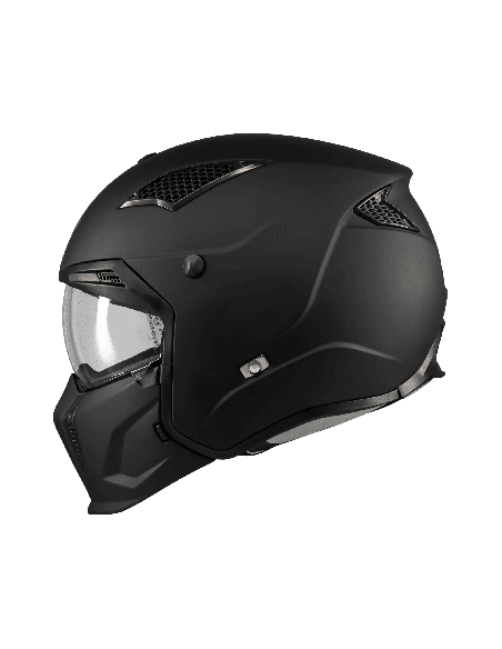 Casca MT Streetfighter SV S Pure A1 negru mat (ochelari soare integrati) - masca (protectie) barbie si cozoroc detasabile - omol