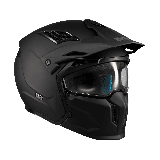 Casca MT Streetfighter SV S Pure A1 negru mat (ochelari soare integrati) - masca (protectie) barbie si cozoroc detasabile - omol