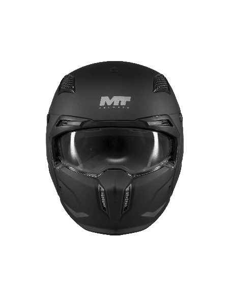 Casca MT Streetfighter SV S Pure A1 negru mat (ochelari soare integrati) - masca (protectie) barbie si cozoroc detasabile - omol