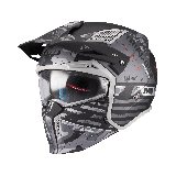 Casca MT Streetfighter SV S Belic B2 gri/negru mat (ochelari soare integrati) - masca (protectie) barbie si cozoroc detasabile -
