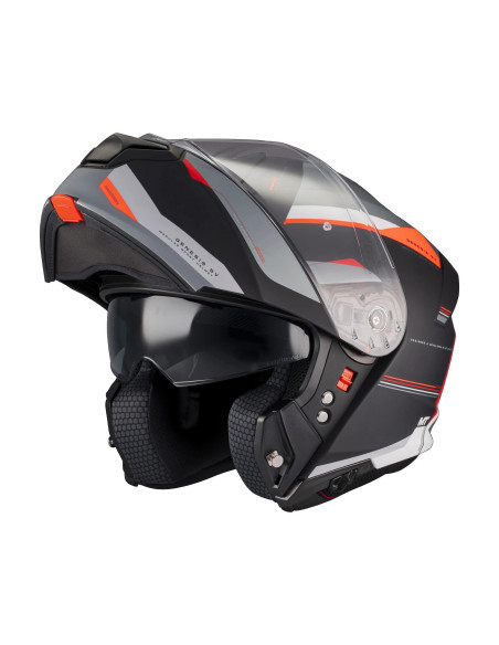 Casca modulabila MT Genesis SV Raccoon B5 rosu mat Pinlock ready - omologare noua ECE 22.06 - tip viziera: MT-V-25