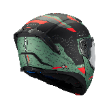 Casca modulabila MT Atom 2 SV Highlands C6 verde mat (ochelari soare integrati) + lentila antiaburire Pinlock 70 cadou - tip viz