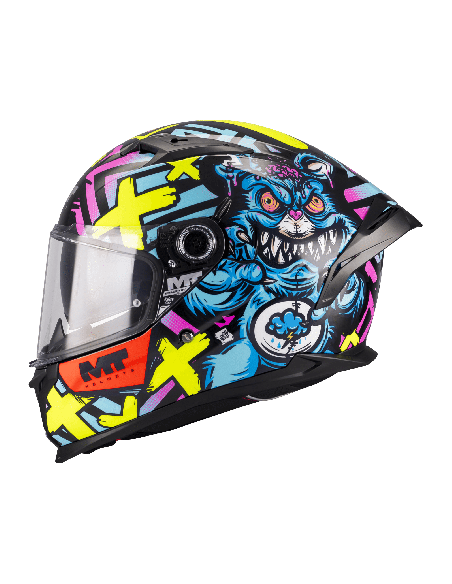 Casca integrala MT Braker SV Crazy Teddy B7 (ochelari soare integrati) - tip viziera: MT-V-28B - DKS435 - punctaj maxim SHARP Te