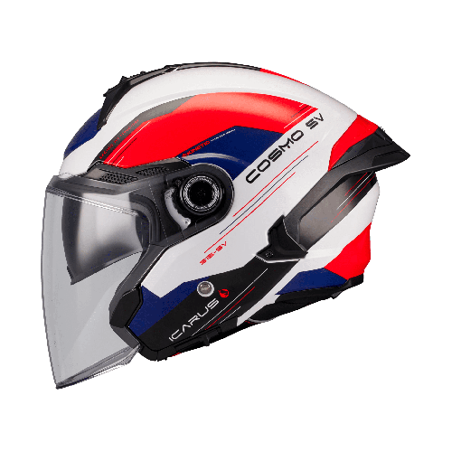 Casca open face motociclete MT Cosmo SV Icarus A5 rosu lucios (ochelari soare integrati) - tip viziera: MT-V-37 2