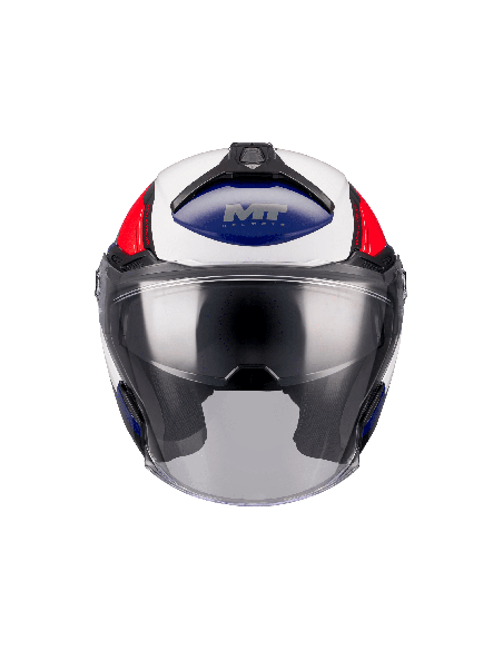 Casca open face motociclete MT Cosmo SV Icarus A5 rosu lucios (ochelari soare integrati) - tip viziera: MT-V-37