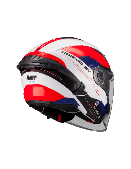 Casca open face motociclete MT Cosmo SV Icarus A5 rosu lucios (ochelari soare integrati) - tip viziera: MT-V-37