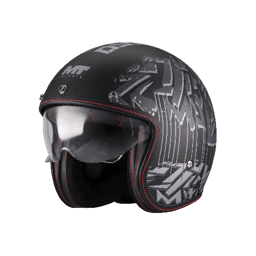 Casca open face motociclete MT Le Mans 2 S SV Dystopic B12 mat (ochelari soare integrati) - omologare noua ECE 22.06
