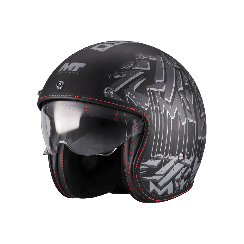 Casca open face motociclete MT Le Mans 2 S SV Dystopic B12 mat (ochelari soare integrati) - omologare noua ECE 22.06