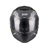 Casca modulabila MT Atom 2 SV Highlands E2 gri mat (ochelari soare integrati) + lentila antiaburire Pinlock 70 cadou - tip vizie